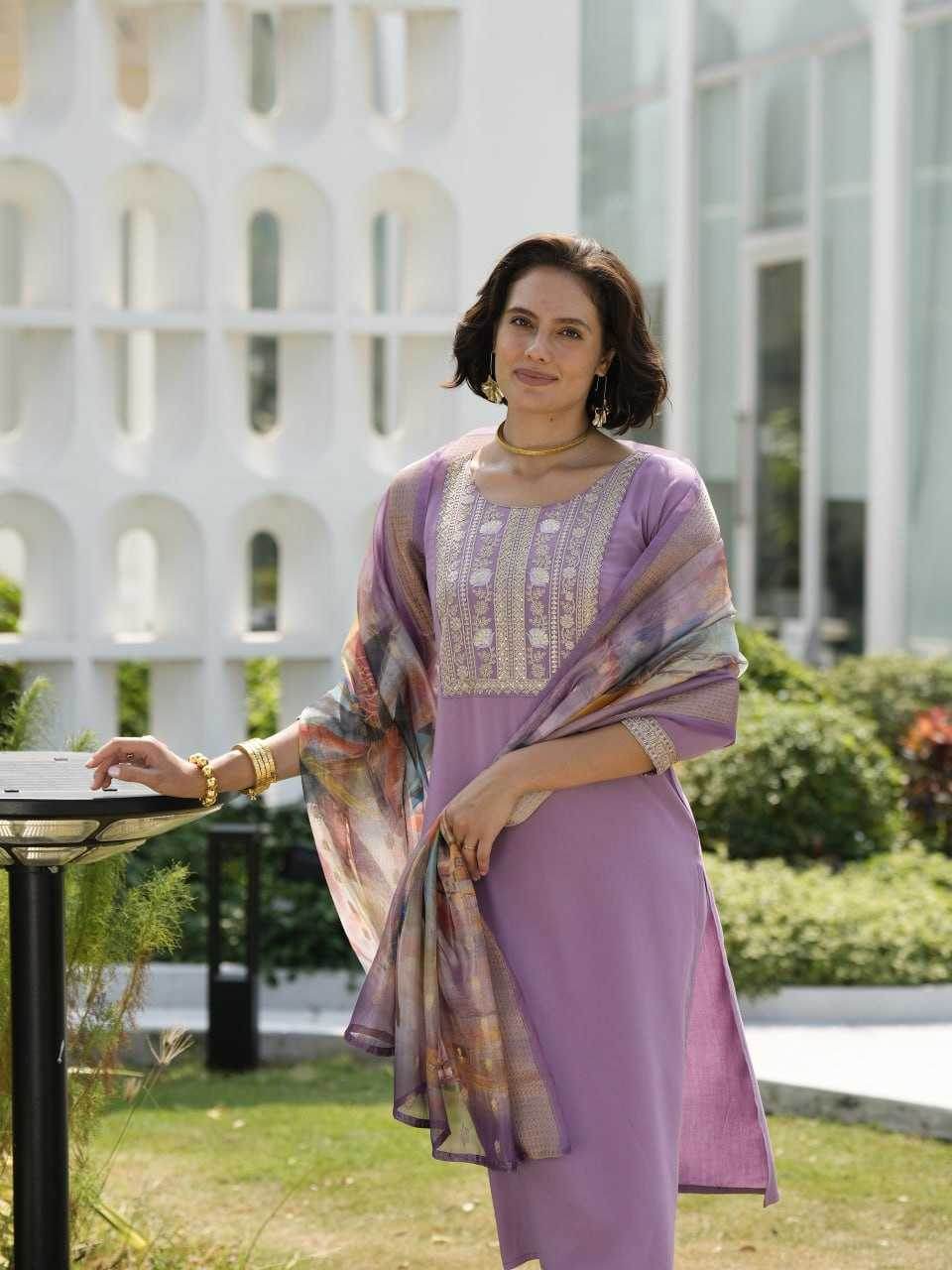 Viscose Rayon Embroidered Kurtis - MYLUXURY LANE ENTERPRISE